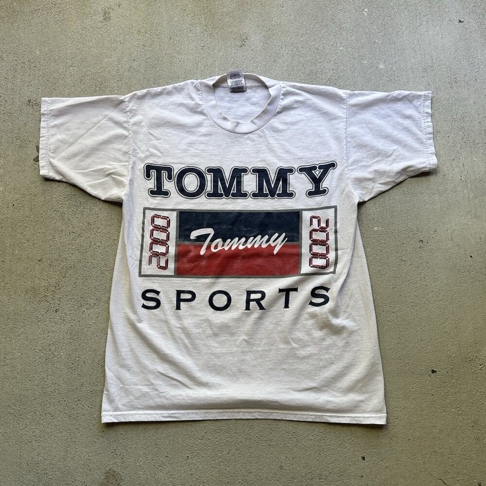 vintage tommy sports t-shirt mens size Large L 2000 y2k 00s